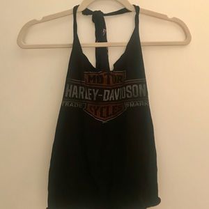 Custom Harley Davidson Crop Halter Tank